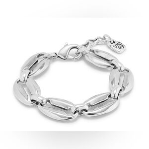 Sterling silver-plated link bracelet